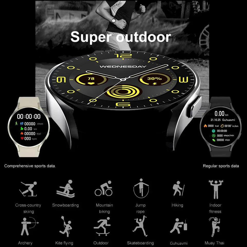 KESHUYOU 2025 New Watch 6 Smart Watch Bluetooth Call Health Monitoring Alarm Clock Fashion Sports Watch